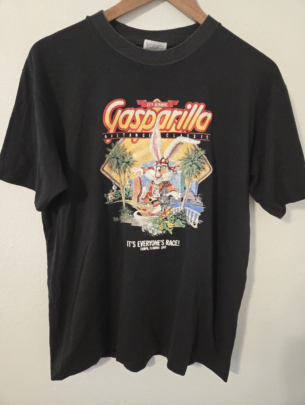 Vintage Tampa Florida 1992 Running Gasparilla Distance Race Mens Large T Shirt